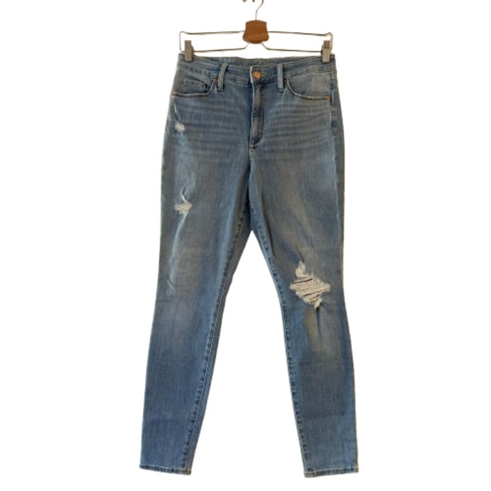 Universal Thread High Rise Skinny Jeans 8/29R Blue Distressed Light Wash Denim